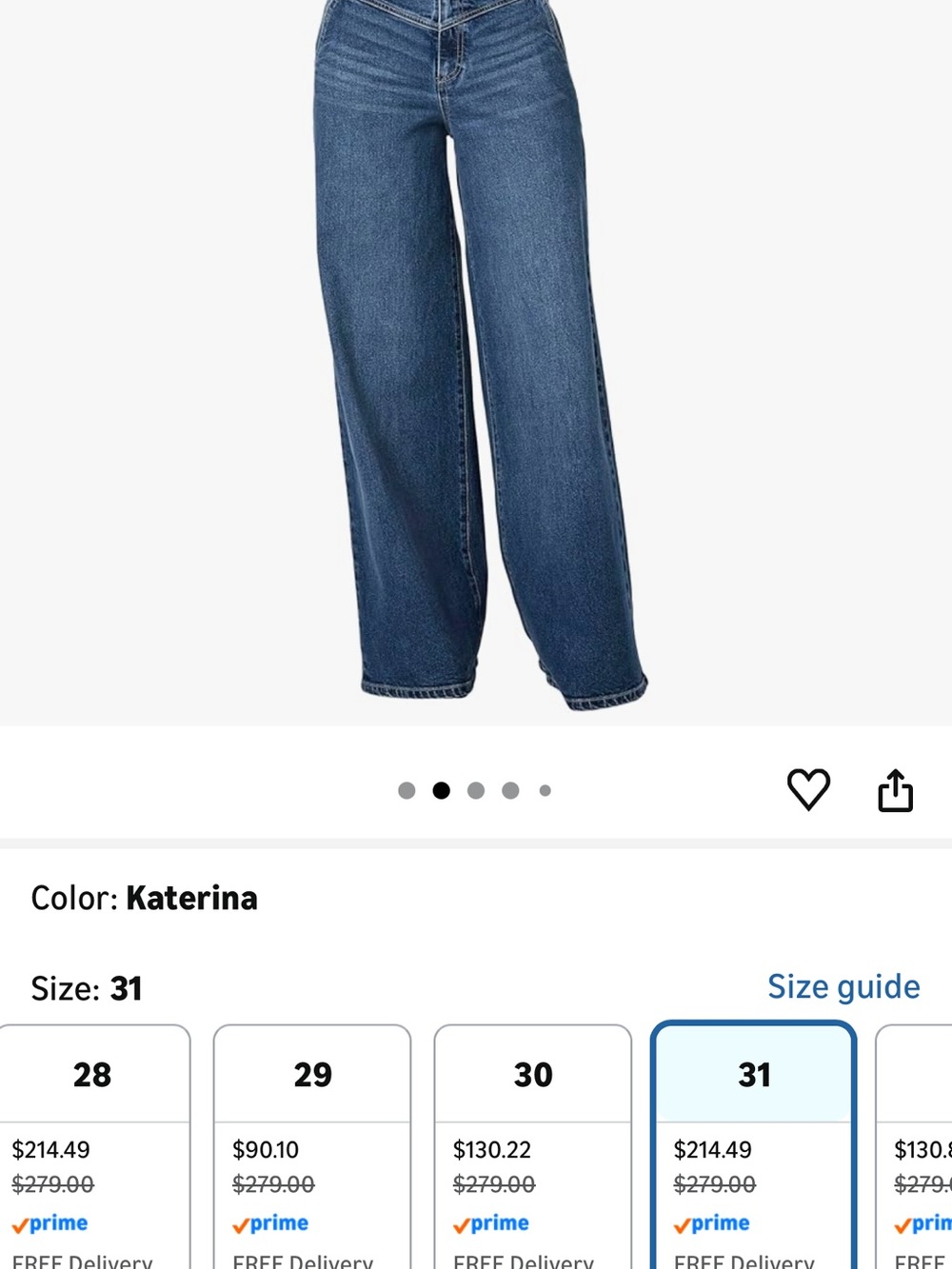PAIGE Katerina Wide-Leg Jeans in Classic Blue Denim